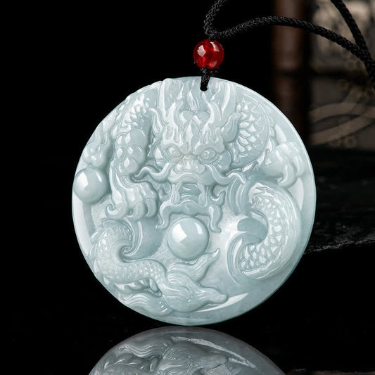 ❗❗❗A Flash Sale- Jade Chinese Zodiac Dragon Jade Success Amulet String Necklace