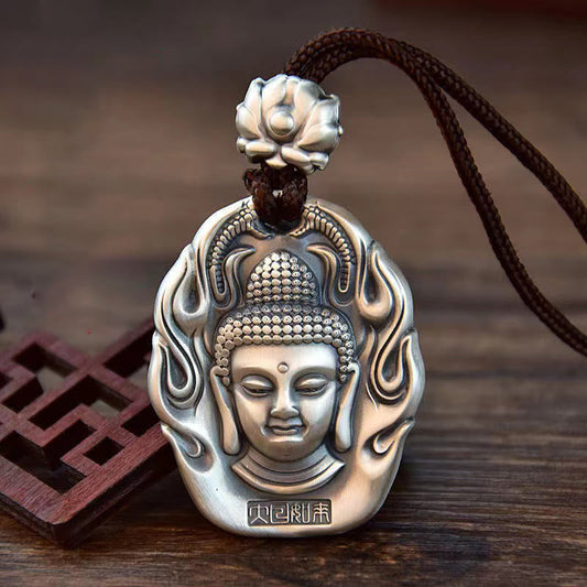 Spirituality Chinese Zodiac Natal Buddha Om Mani Padme Hum Lotus Compassion Necklace Pendant