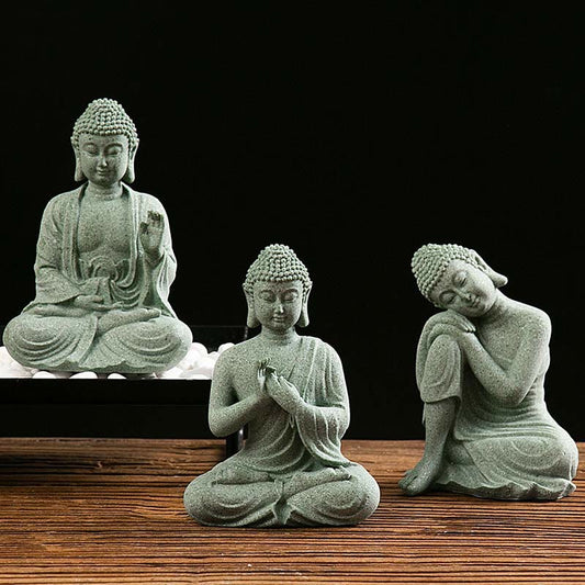 Spirituality Tibetan Meditation Contemplation Buddha Serenity Compassion Statue Figurine Decoration