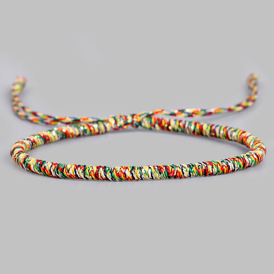 🕊️Pure Rebirth, Wu Xing Balance, and Energy Purification and Protection | Tibetan Adjustable Lucky Rope Bracelet Set