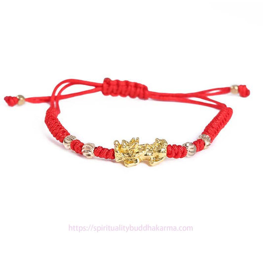 Ancient Tibetan Buddhist Red String Tradition FengShui Wealth PiXiu Red String Bracelet