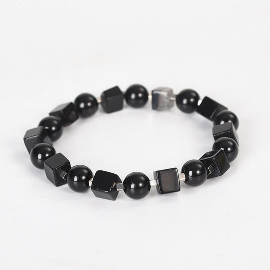 Spirituality Buddha Karma Various Crystals Black Obsidian Purification Bracelet