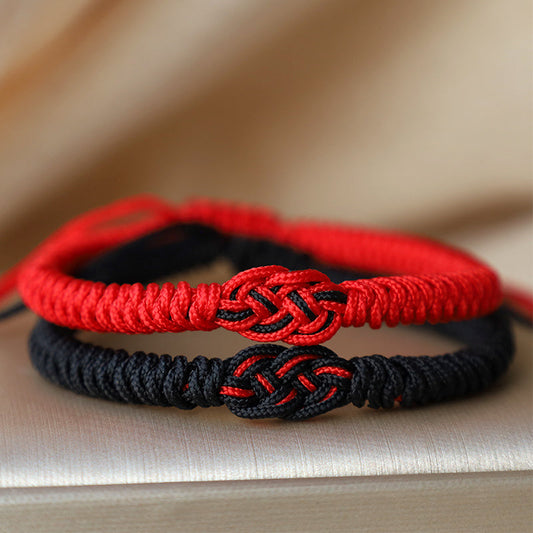 Ancient Tibetan Buddhist Red String Tradition 2Pcs Tibetan Luck Chinese Knot Protection String Bracelet