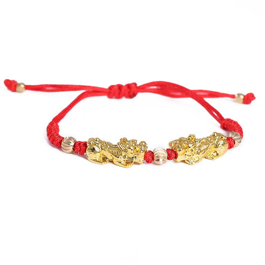 Ancient Tibetan Buddhist Red String Tradition FengShui Wealth PiXiu Red String Bracelet