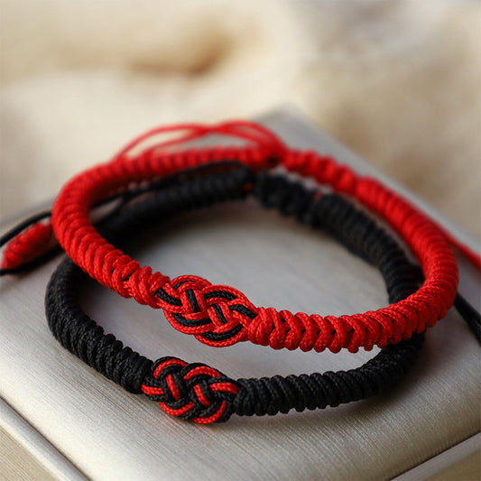 Ancient Tibetan Buddhist Red String Tradition 2Pcs Tibetan Luck Chinese Knot Protection String Bracelet