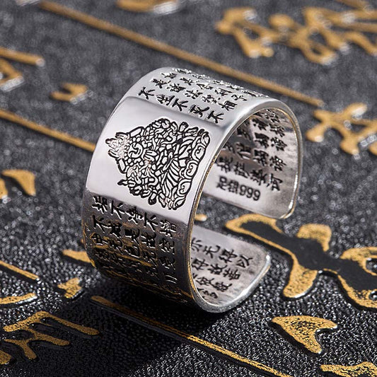 Spirituality FengShui Buddha Chinese Zodiac Protection Adjustable Ring