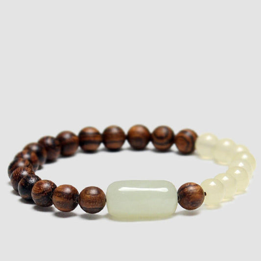 Jade Jade Sandalwood Luck Abundance Bracelet