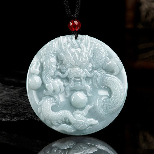 ❗❗❗A Flash Sale- Jade Chinese Zodiac Dragon Jade Success Amulet String Necklace