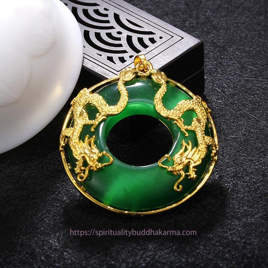 Jade Tibetan Jade Dragon Necklace Pendant