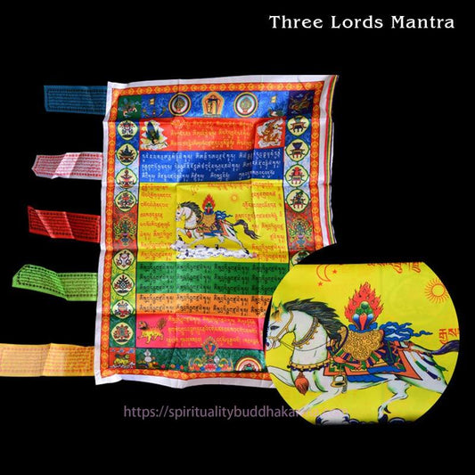 Spirituality Tibetan Colorful Windhorse Protection Outdoor Prayer Flag Decoration
