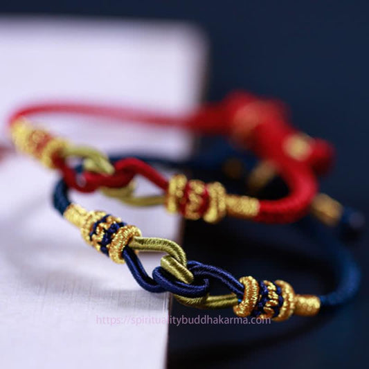 Ancient Tibetan Buddhist Red String Tradition Handmade Knotting Faith Strength Braid String Bracelet