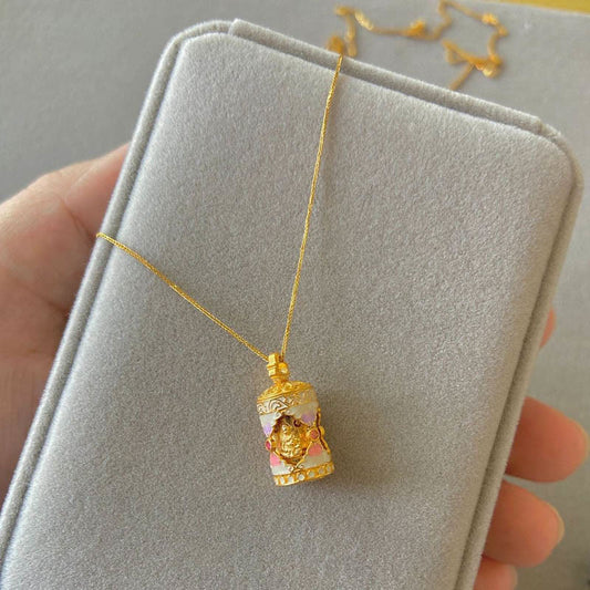 Buddha Energy Necklace Enamel Buddha Serenity Necklace Pendant