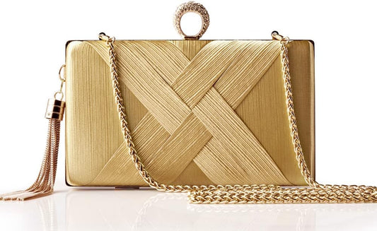 Clutch Purses for Women - Evening Bag Tassel Pendant Clutch for Bride Party Prom Wedding