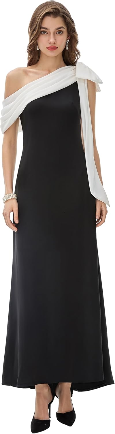 Formal Dress for Women - Prom Dress One Shoulder Evening Dresses Cocktail Party Dress for Wedding Guest