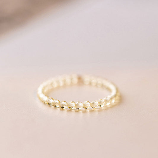 Golden Energy Citrine Natural Wealth Solar Plexus Chakra (Third Chakra) Happiness Prosperity Ring