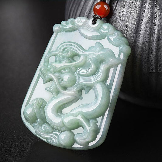 Jade Natural Jade 12 Chinese Zodiac Abundance Amulet Pendant Necklace