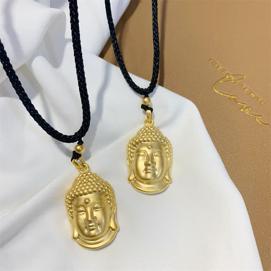 Buddha Energy Necklace Gold Buddha Copper Wealth Necklace Pendant