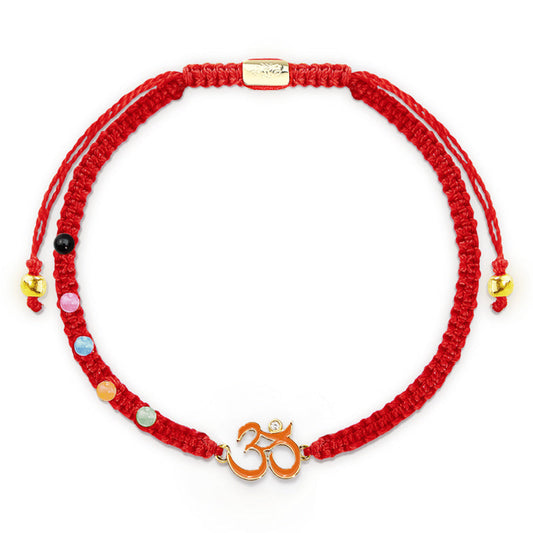 Ancient Tibetan Buddhist Red String Tradition Tibetan Handmade OM Mindfulness Red String Bracelet