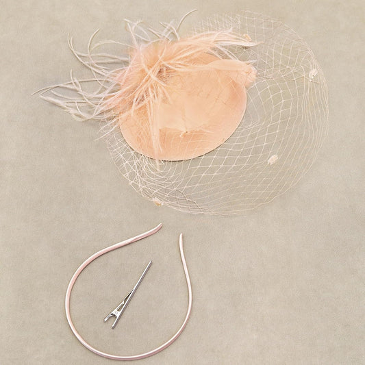 Fascinators Hat for Women - 5Pcs Tea Party Headwear and Gloves Kentucky Wedding Pillbox Fascinator with Jewelry Set
