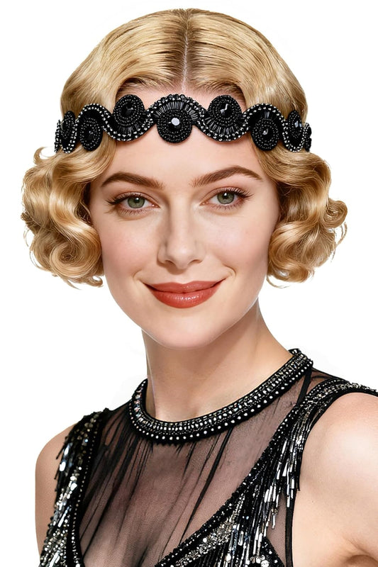 Flapper Headpiece for Women - Roaring 20s Headband 1920s Gatsby Headpiece Vintage Accessories for Women