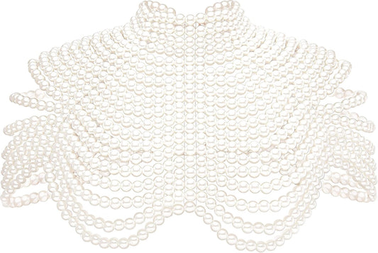 Women’s Pearl Body Chain – Fashion Necklace Top Shawl Handmade Jewelry for Women