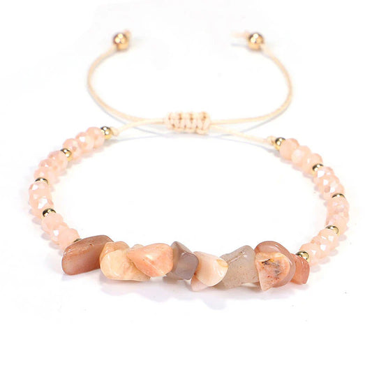 Golden Energy Citrine Amethyst Purify Knit Bracelet