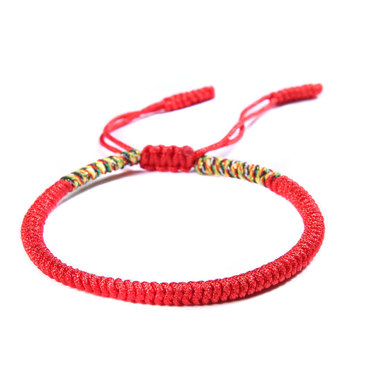 Handcrafted Tibetan-Style Vajra Knot Bracelet : A Symbol of Good Luck, Auspiciousness, and Wealth