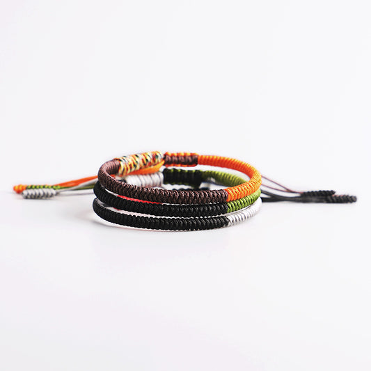 Dreifarbiges Vajra-Knoten-Armband – Symbol für Stärke, Schutz und Mode