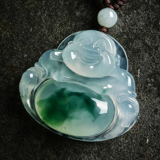 Jade Cyan Jade Luck Necklace Pendant