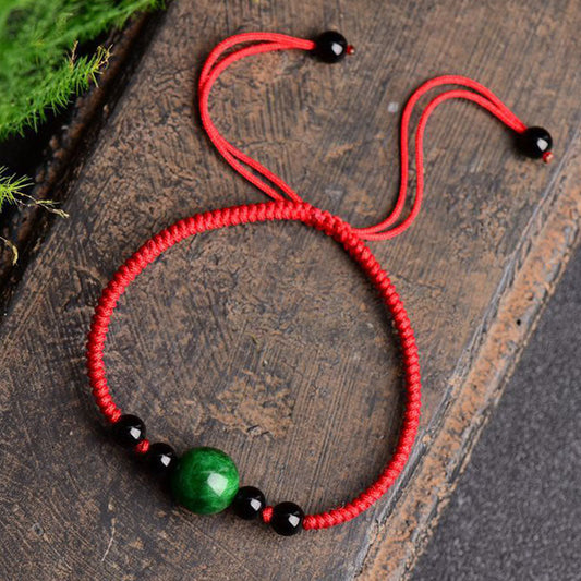 Jade Lucky and Success Jade Red String Bracelet