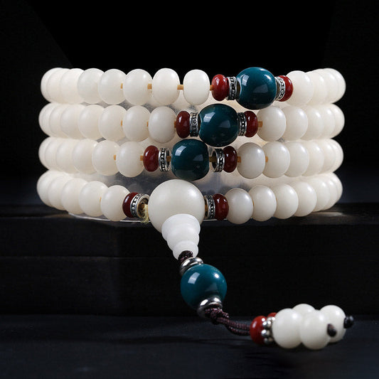 Spirituality Buddha Karma Bodhi Seed Bead Lotus Blessing Charm Bracelet