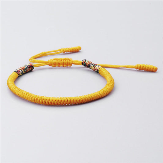 Nutze die Kraft des Reichtums: Goldenes tibetisches Vajra-Knoten-Armband für Wohlstand, Erfolg und Feng-Shui-Schutz (Wu Xing)