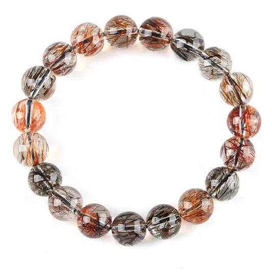 N009 Natural Black Gold Super Seven Crystal Bracelet : A Perfect Blend of Seven Chakra Balance, Spirituality, and Beauty