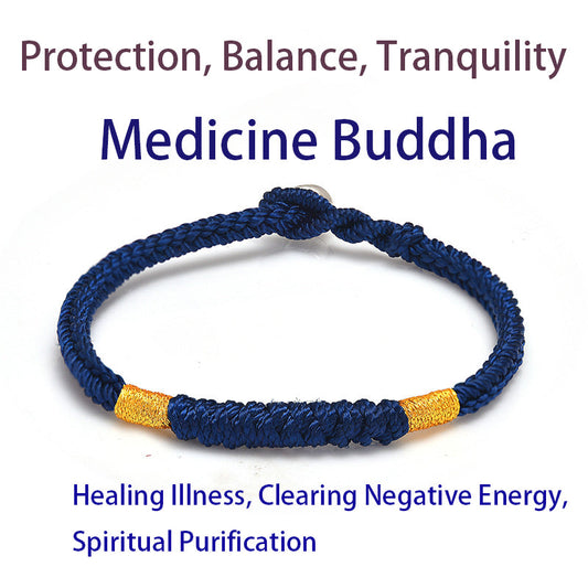 Medicine Buddha Tibetan Bracelet :Wisdom and Healing:Serenity, Purification, and Infinite Potential - A New Beginning