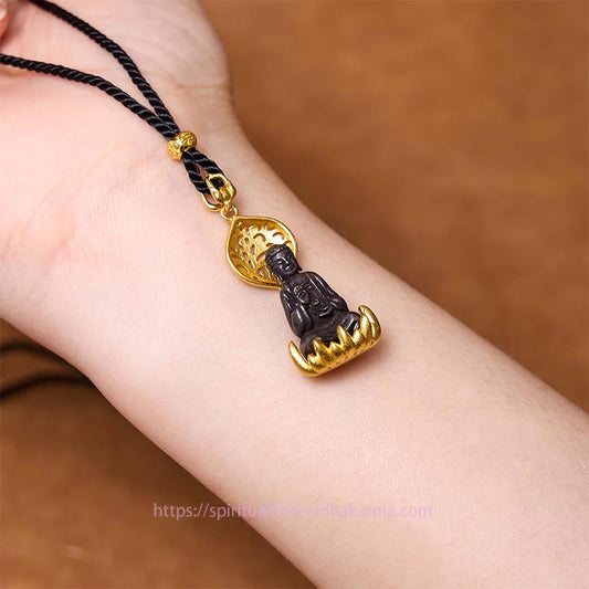 Buddha Energy Necklace Tibetan Alloy Buddha Kwan Yin Avalokitesvara Serenity Necklace Pendant