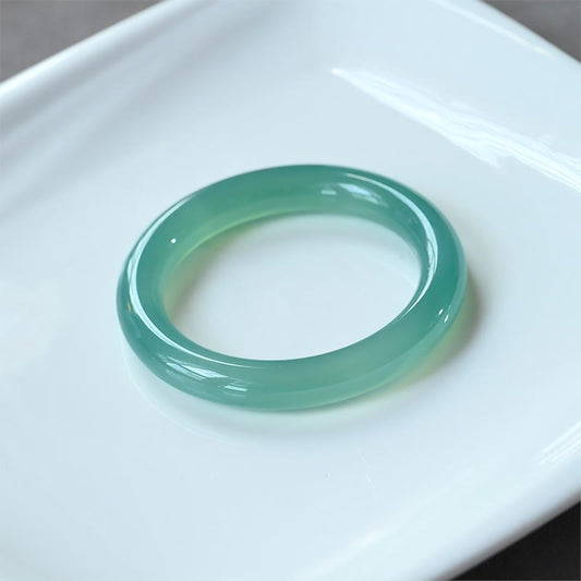 Jade Natural Green Chalcedony Strength Bangle Bracelet