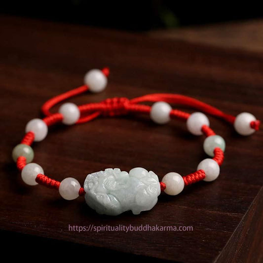 Jade Natural Jade PiXiu Luck Bracelet