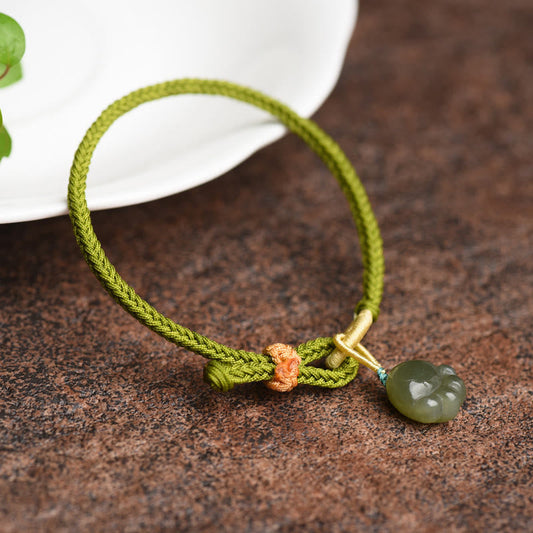 Jade Jade Cat Paw Pattern Luck Abundance Bracelet