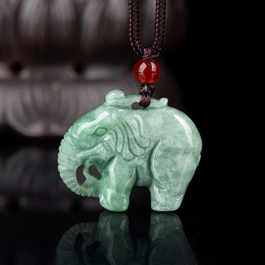 Jade Elephant Jade Luck Strength Necklace String Pendant