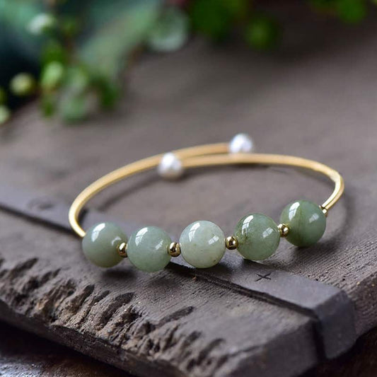 Jade Jade Abundance Luck Blessing Bracelet Bangle