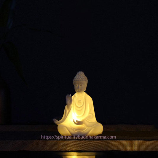 Buddha Avalokitesvara Ksitigarbha Bodhisattva Blessing Ceramic LED Decoration