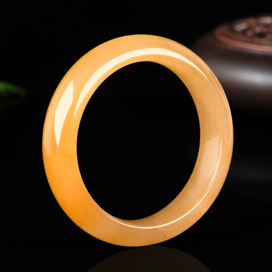 Jade Natural Golden Silk Jade Wealth Bracelet Bangle
