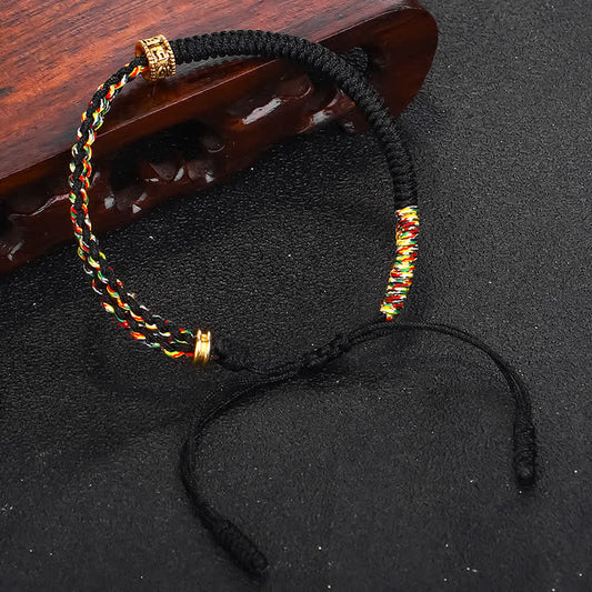 Ancient Tibetan Buddhist Red String Tradition Om Mani Padme Hum Protection Luck String Bracelet