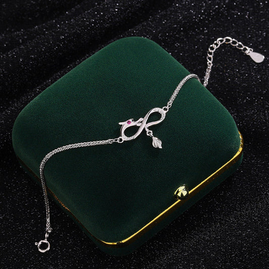 Ancient Tibetan Buddhist Red String Tradition Year Of The Dragon 999 Sterling Silver Zircon Endless Knot Tail Charm Luck Protection Bracelet
