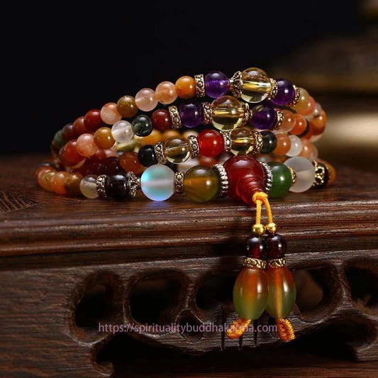 Golden Energy Citrine The 108 Quartz Healing Mala Bracelet