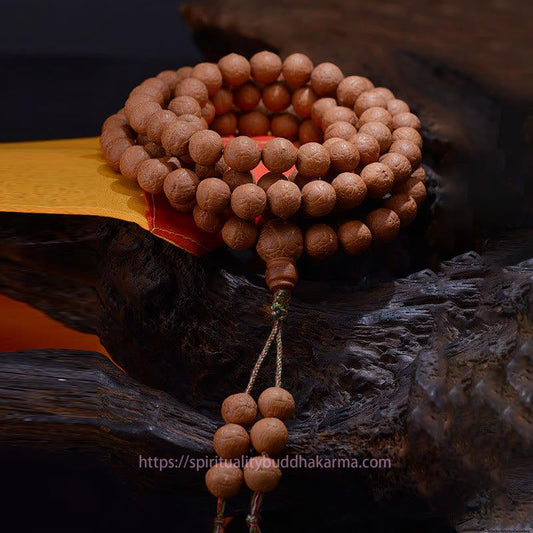 Spirituality Buddha Karma 108 Mala Beads Nepal Bodhi Seed Luck Wealth Tassel Bracelet