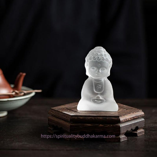 Spirituality Mini Tathagata Buddha Liuli Serenity Desk Decoration