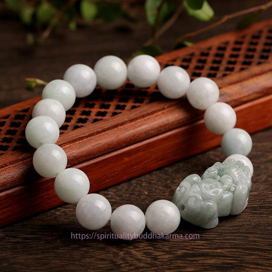 Jade Fengshui Wealth Prosperity Jade PiXiu Luck Bracelet