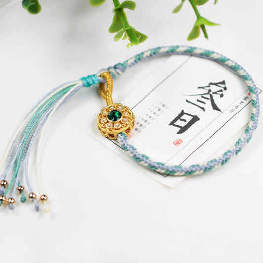 Ancient Tibetan Buddhist Red String Tradition  Tibet Handmade Eight Thread Peace Knot Braided Healing Bracelet