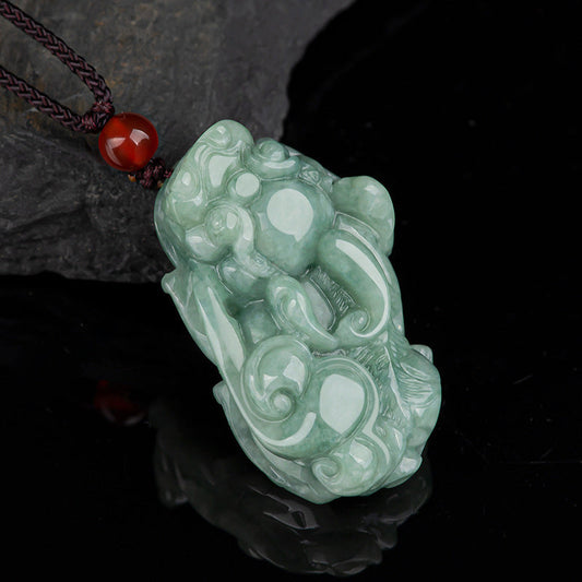 Jade  Jade PiXiu Wealth Luck String Necklace Pendant